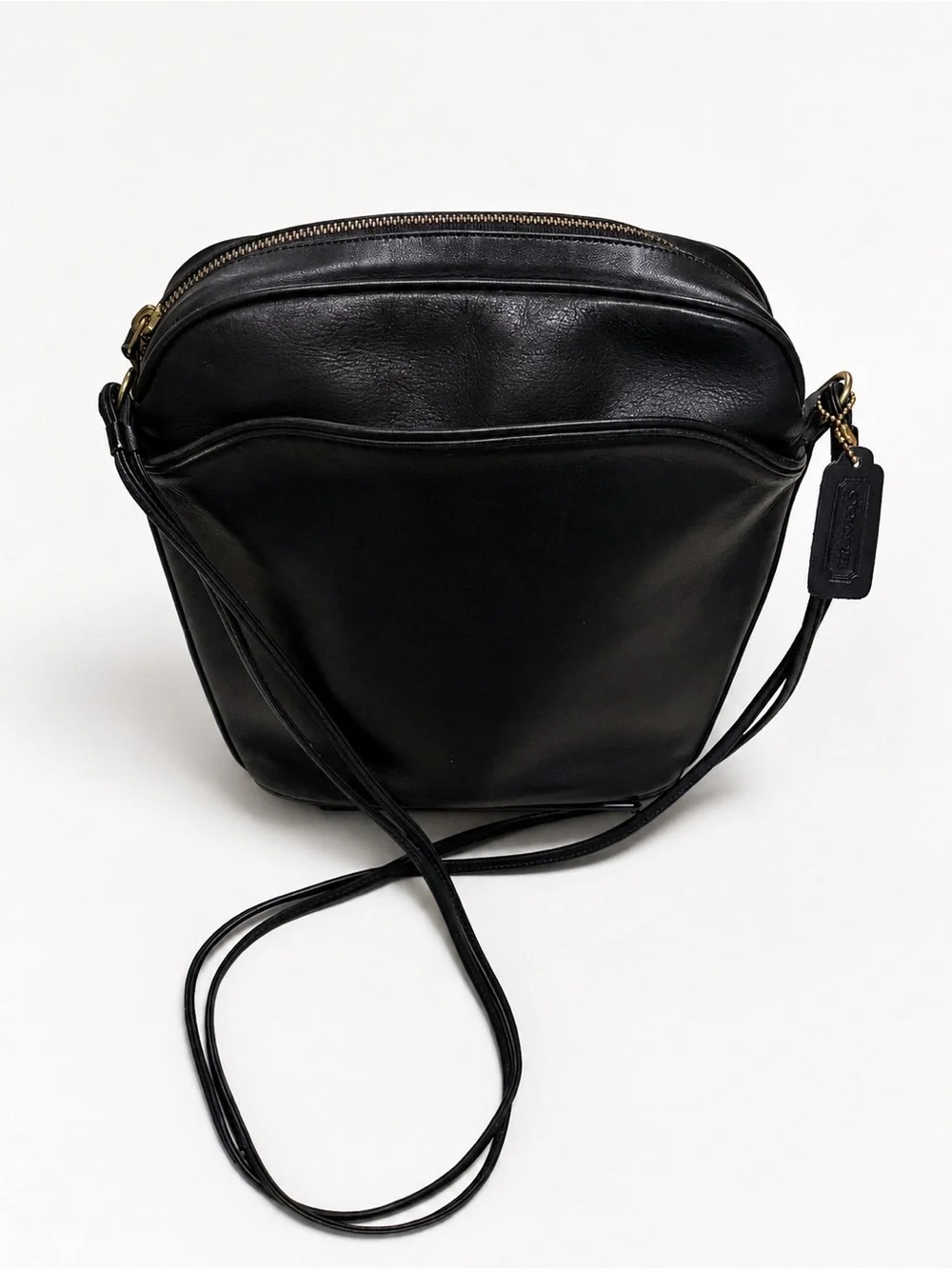 Vintage Coach Crossbody leather bag, made in the USA, authentic glove-tanned